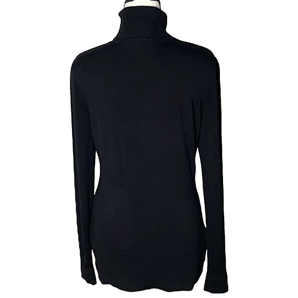 Cache Black Turtle Neck Sweater w/ Zipper Details | Size XS - Picture 9 of 11